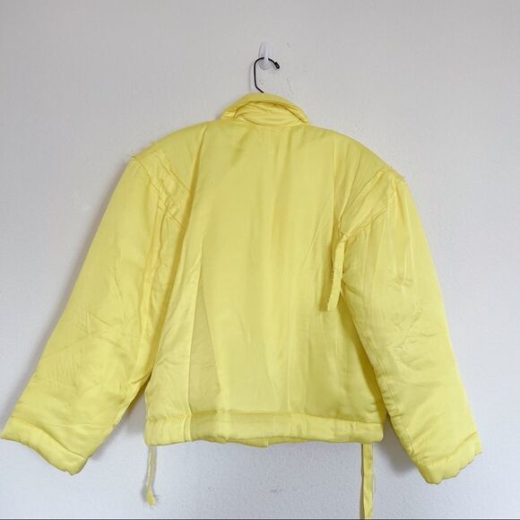 Rejina Pyo 100% silk Daphne padded Jacket citrus yellow size M - Picture 8 of 10